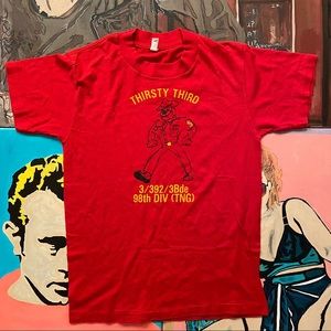 VTG 80s Thirsty Third USMC US Marine Corp Shirt